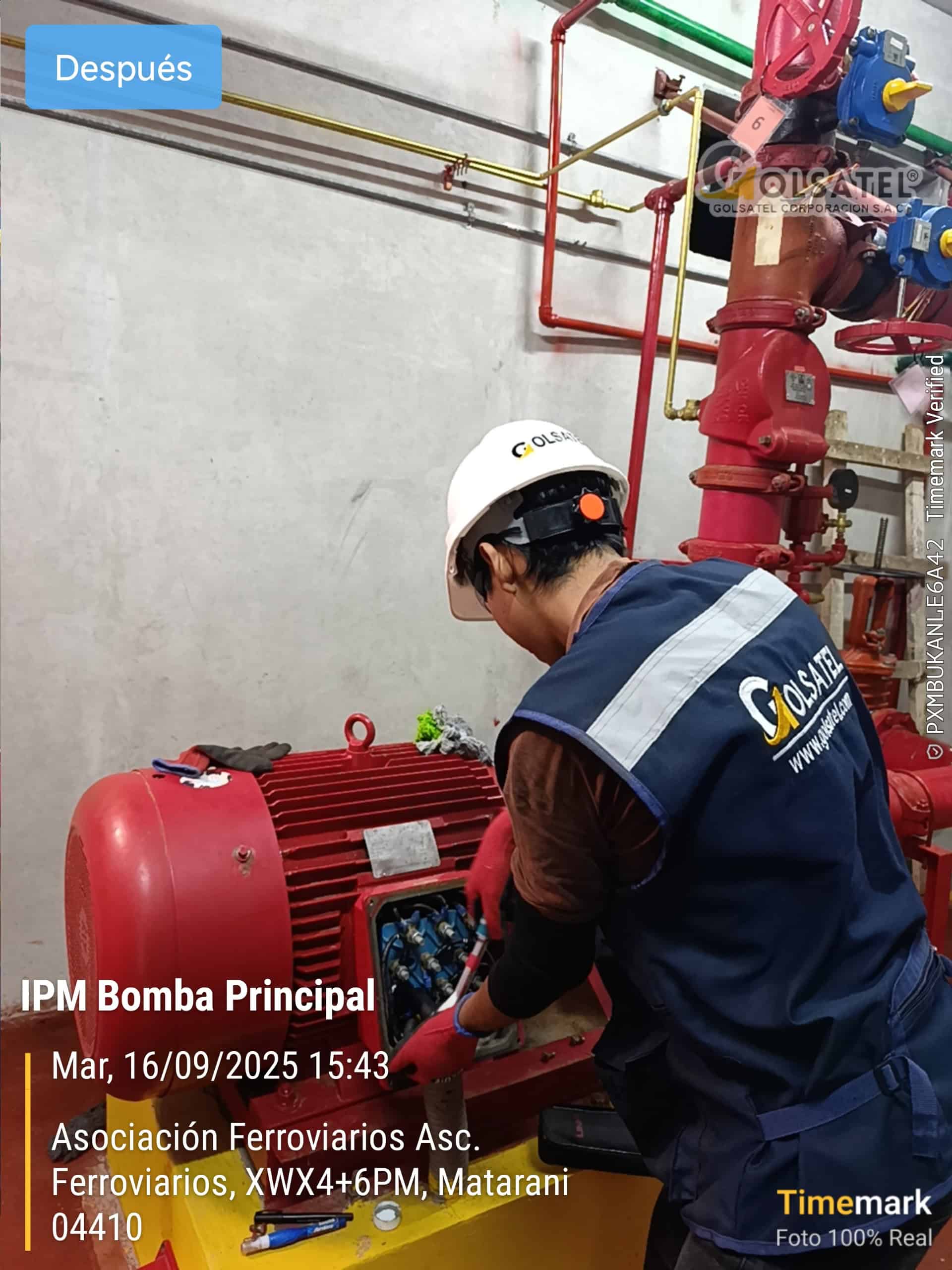 Mantenimiento IPM bomba principal ACI Golsatel Lima